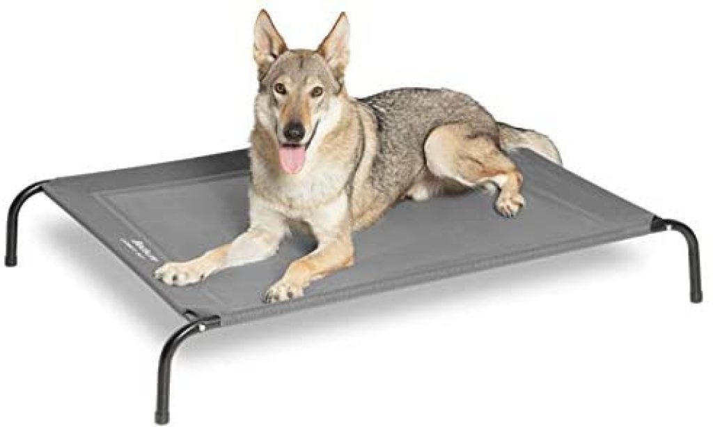 Bedsure Elevated Dog Bed Cot, Raised Pet Beds with No-Slip Feet, Portable Indoor & Outdoor Pet Hammock Bed with Skid-Resistant Feet, Frame with Breathable Mesh, Multi Size