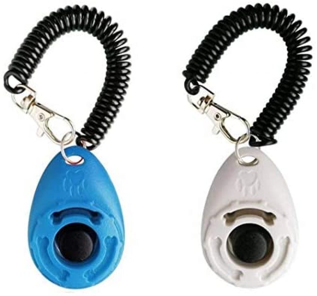 OYEFLY Dog Training Clicker with Wrist Strap Durable Lightweight Easy to Use, Pet Training Clicker for Cats Puppy Birds Horses. Perfect for Behavioral Training 2-Pack