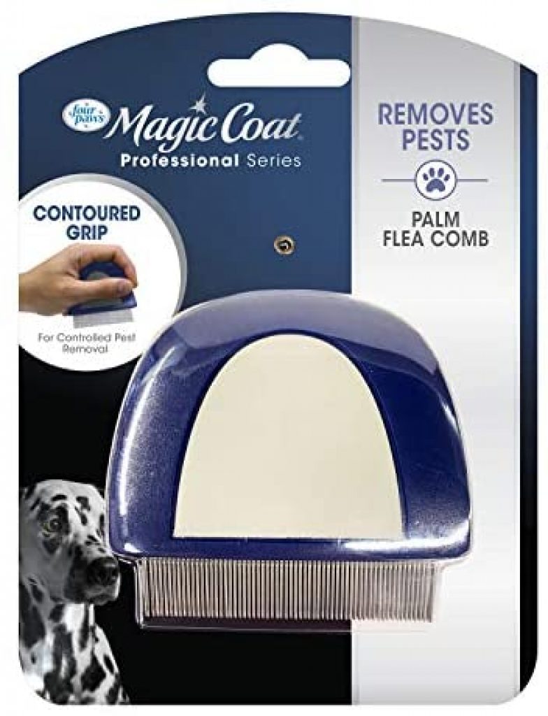 Magic Coat Professional Series Palm Flea Comb for Dogs
