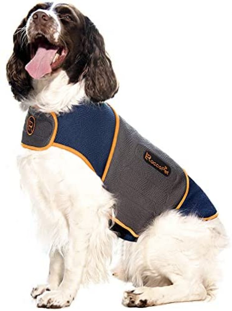 ROCCOPET Dog Anxiety Jacket, Anti Anxiety Dog Vest for Dogs, with Detachable Double-Sided Lining, All Seasons Available Dog Shirt for Dog Anxiety Relief/Dog Calming/Thunder/Travel