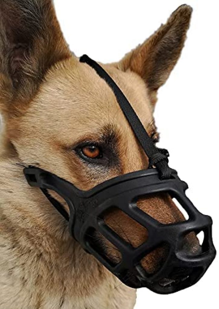 Dog Muzzle, Breathable Basket Muzzles for Small, Medium, Large and X-Large Dogs, Stop Biting, Barking and Chewing, Best for Aggressive Dogs