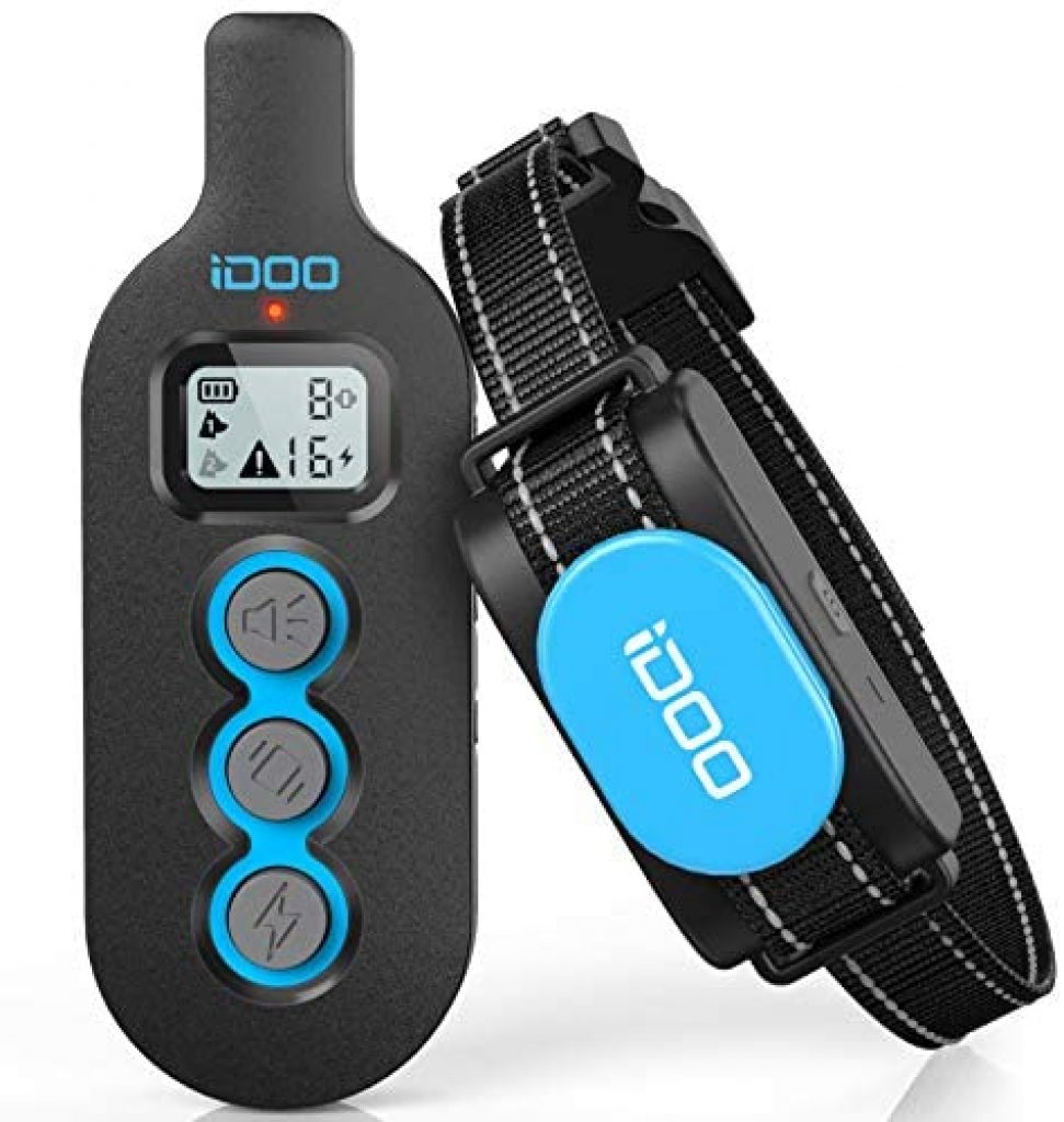 iDOO Dog Training Collar for Large Breed, Dog Shock Collar with Remote for Small Puppy Medium Dogs, Rechargeable E-Collar with Beep Vibration Shock, IPx7 Waterproof, 330 Yards Range